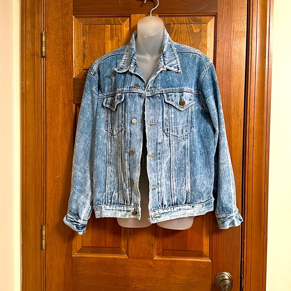 Vintage 80s Denim Jacket. Gently loved. Size unknown.